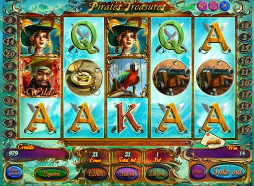 Выигрышная комбинация в слоте Pirate Treasures