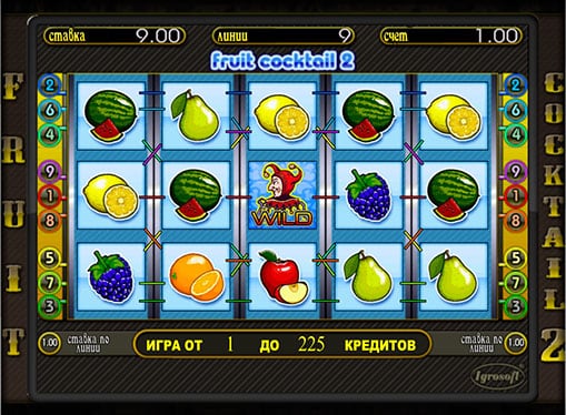Символы игры и Wild на аппарате Fruit Cocktail 2