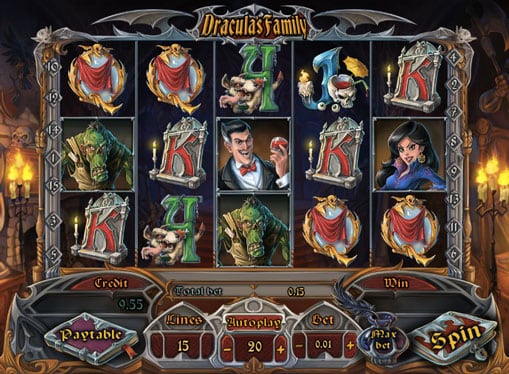 Символы игрового автомата Dracula`s Family
