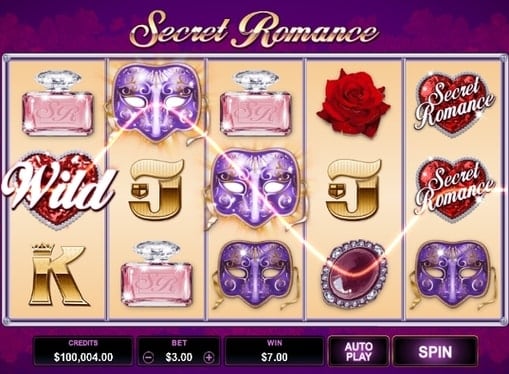 Выигрышная комбинация в игровом автомате Secret Romance