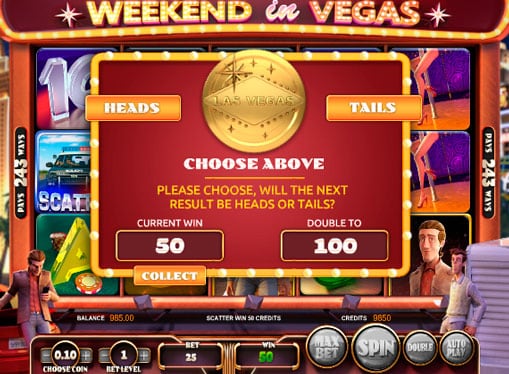 Бонус игра в аппарате Weekend in Vegas