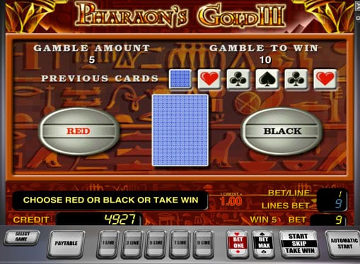 Риск игра на автомате Pharaoh's Gold III