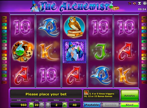 Выигрышная комбинация в слоте The Alchemist